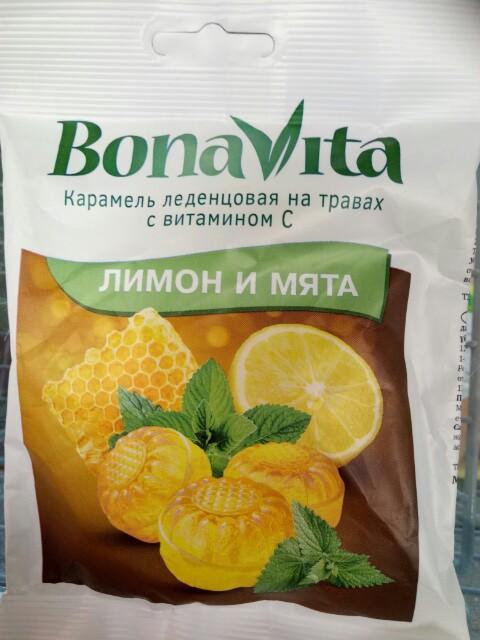 Фото - Карамель леденцовая на травах Лимон и Мята с витамином С BonaVita