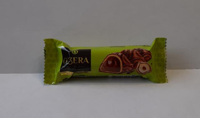 Фото - Вафельный батончик шоколад-фундук с ореховой начинкой в молочном шоколаде Ozera