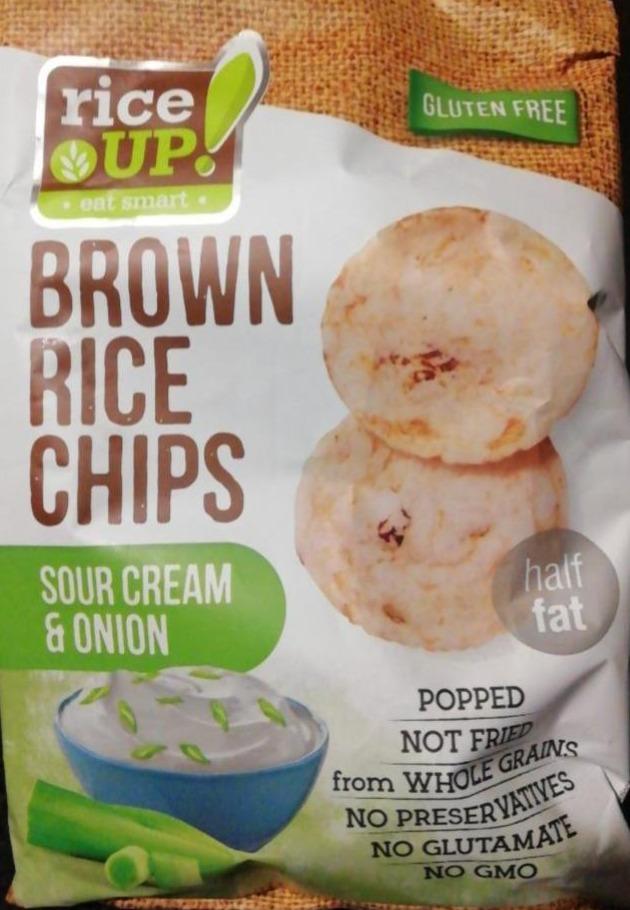 Фото - цельнозерновые рисовые чипсы Brown rice chips Rice up