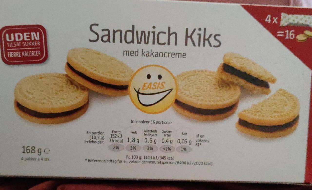 Фото - Печенье без сахара Sandwich Kiks Easis