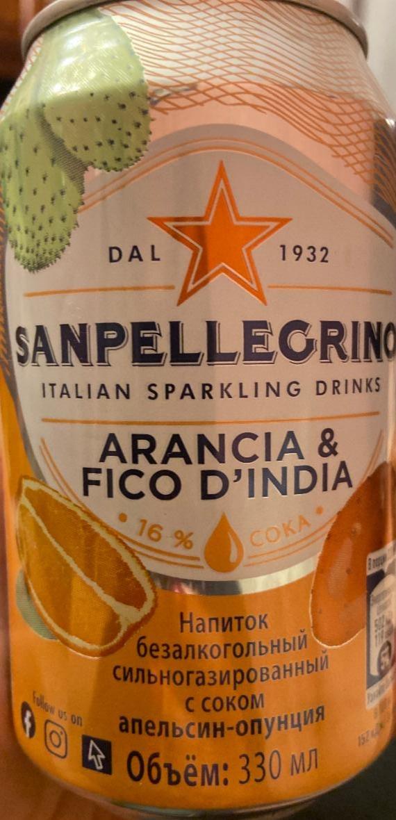 Фото - Напиток газированный с соком апельсина и опунции Sanpellegrino