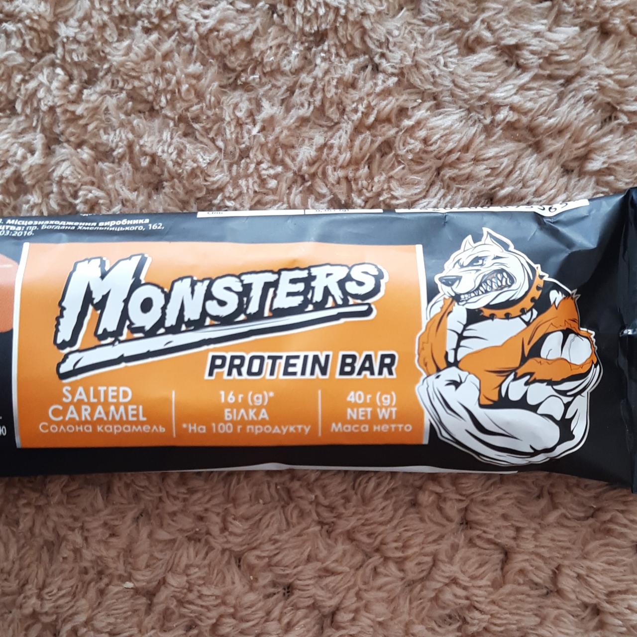 Фото - Протеиновый батончик с соленой карамелью Protein bar salted caramel Monsters