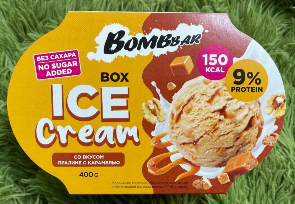 Фото - Box Ice cream со вкусом пралине с карамелью Bombbar