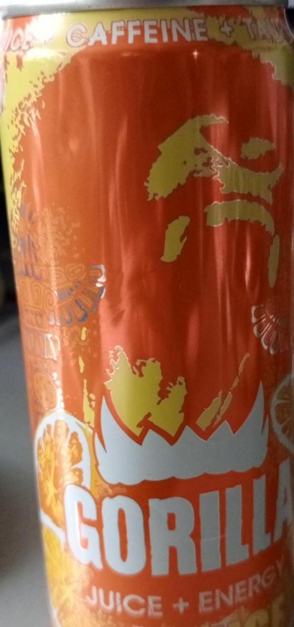 Фото - Энергетический напиток Orange с соком апельсина сильногазированный Gorilla