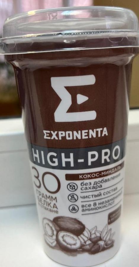 Фото - Напиток кисломолочный High-pro кокос-миндаль Exponenta