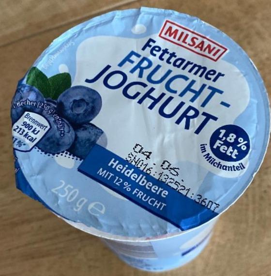 Фото - Йогурт 1.8% со вкусом черники Milsani