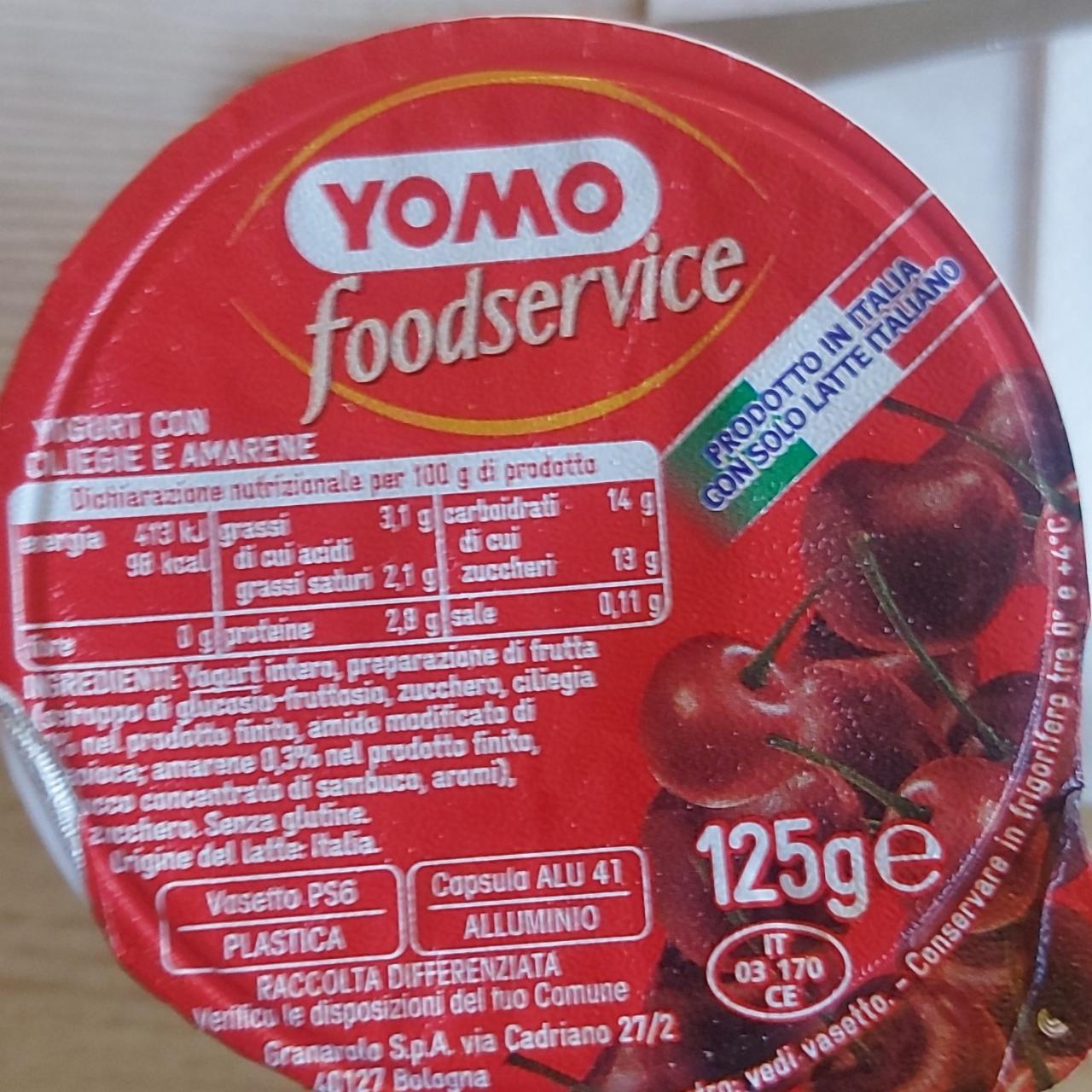Фото - Итальянский йогурт с вишней и черникой Yomo