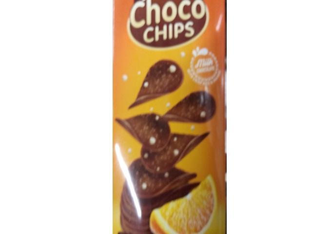 Фото - сахаристые чипсы Choco Chips из молочного шоколада с хрустящим рисом аромат апельсина Dolce Albero