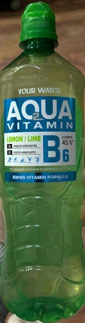 Фото - Вода природная Aqua Vitamin B6 лимон-лайм негазированная Your Water