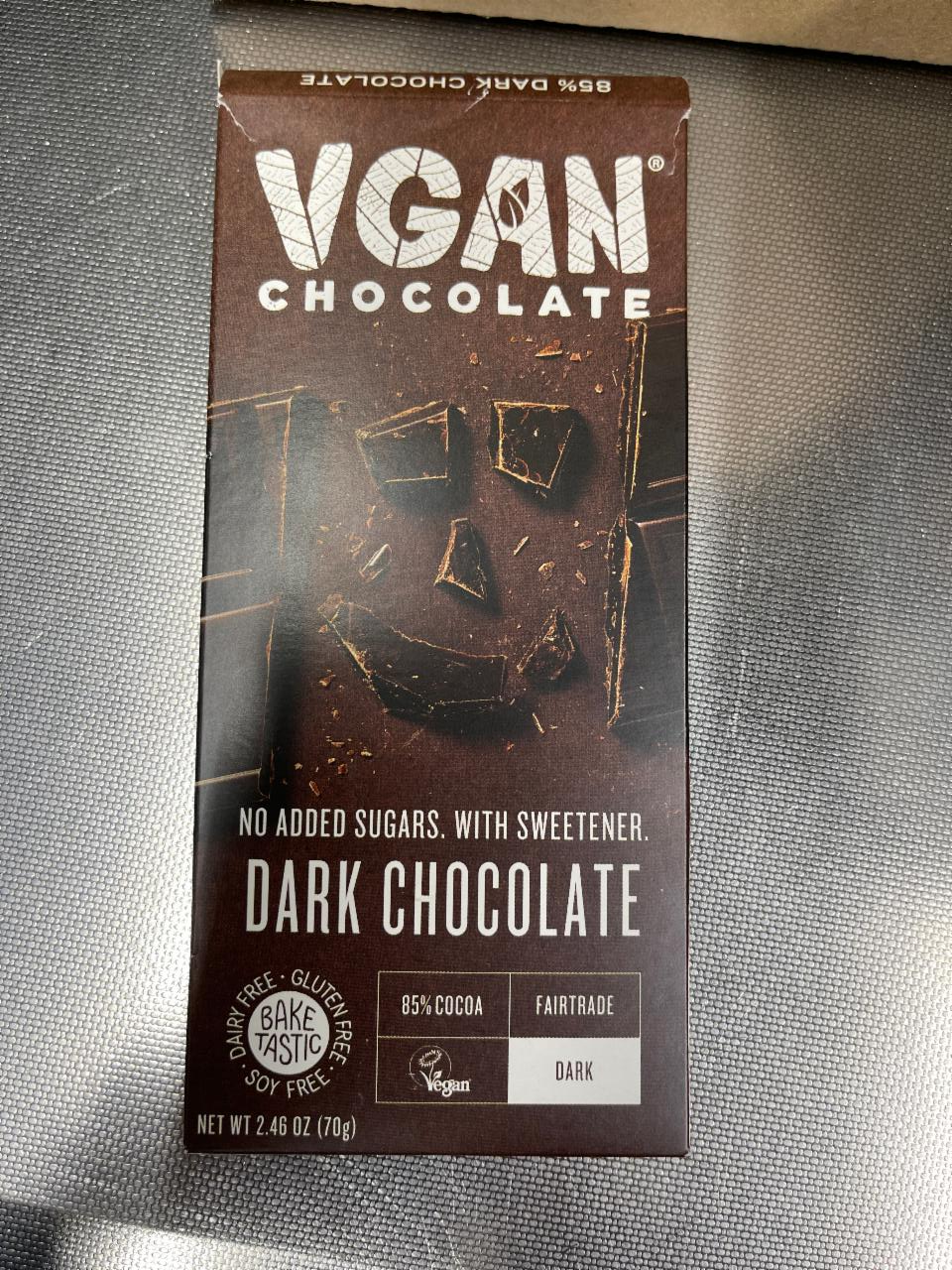 Фото - Шоколад черный без сахара с подсластителем Dark Chocolate Vgan