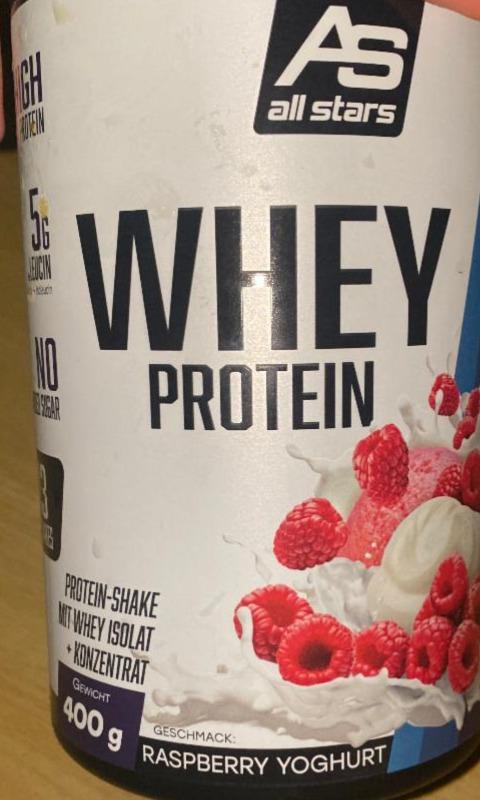 Фото - сывороточный протеин со вкусом малинового йогурта All stars