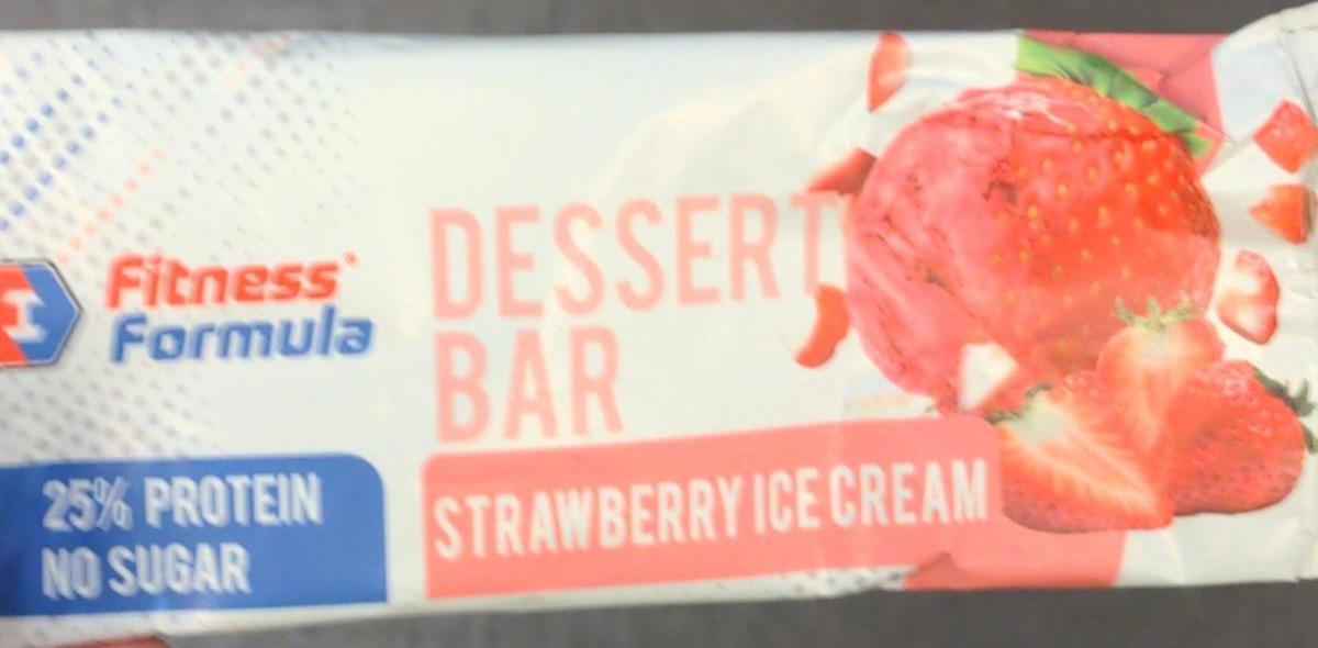 Фото - протеиновый десертный батончик клубничное мороженое Fitness formula