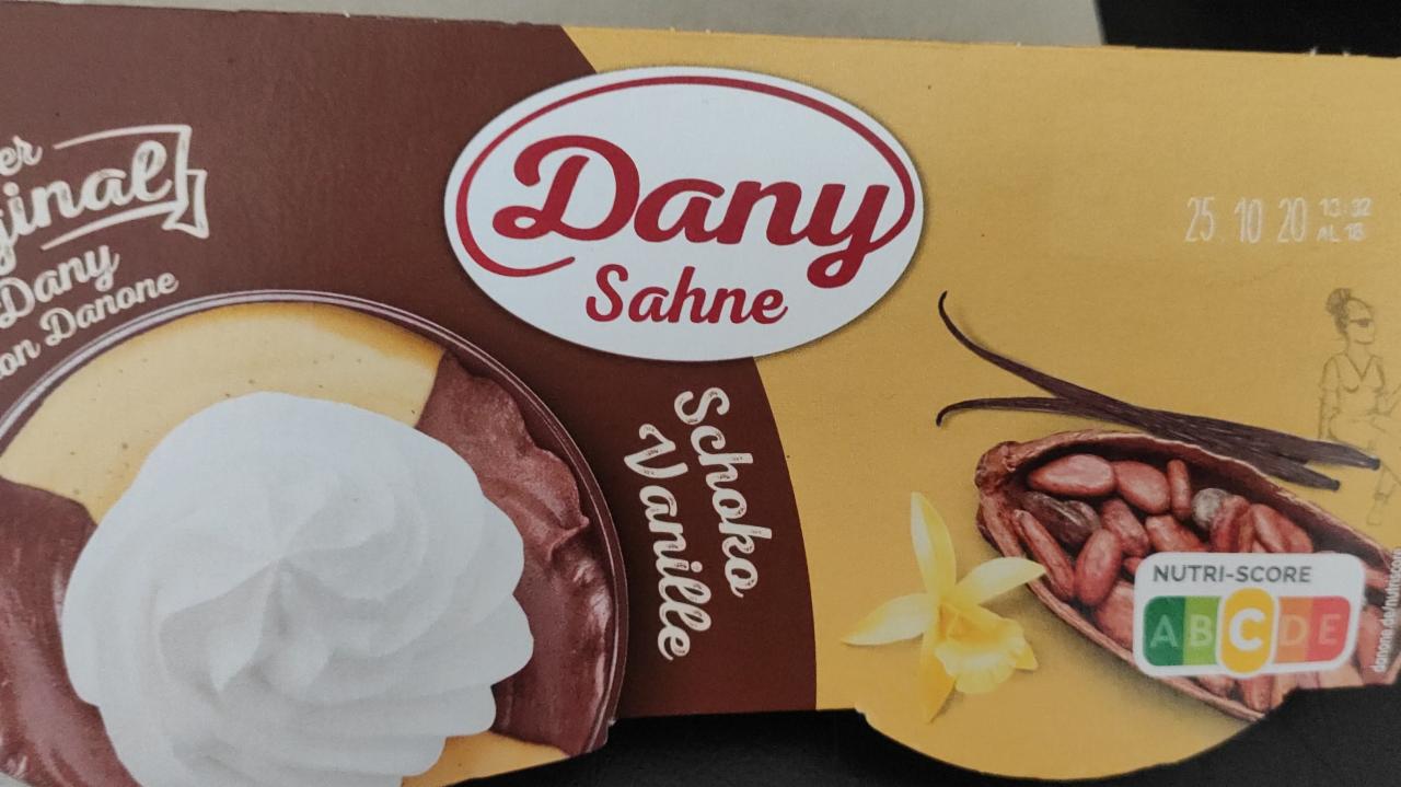 Фото - Десерт шоколадно-ванильный Schoko Vanille Dany Sahne Danone