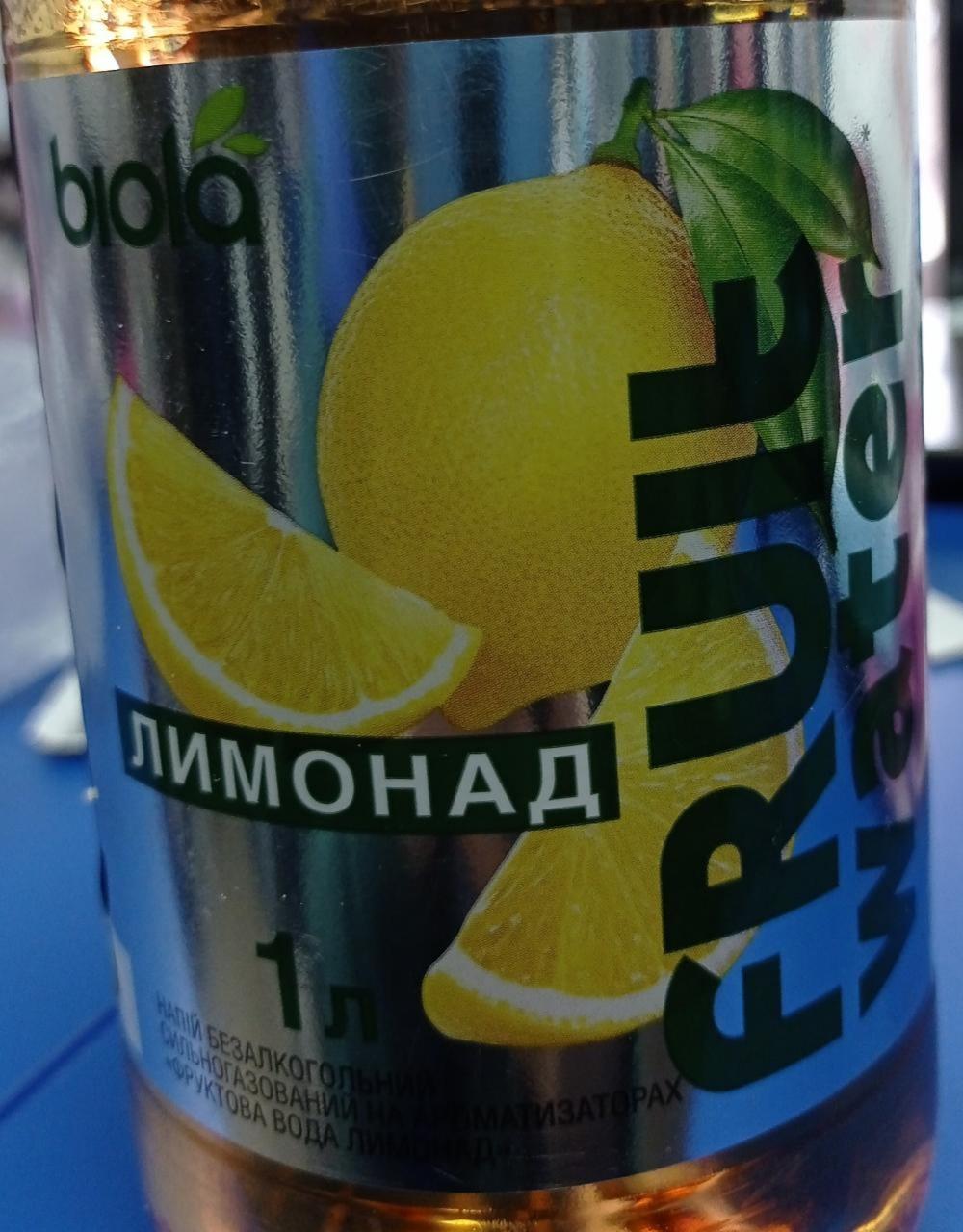 Фото - Напиток безалкогольный сильногазированный фруктовая вода Лимонад Биола Biola