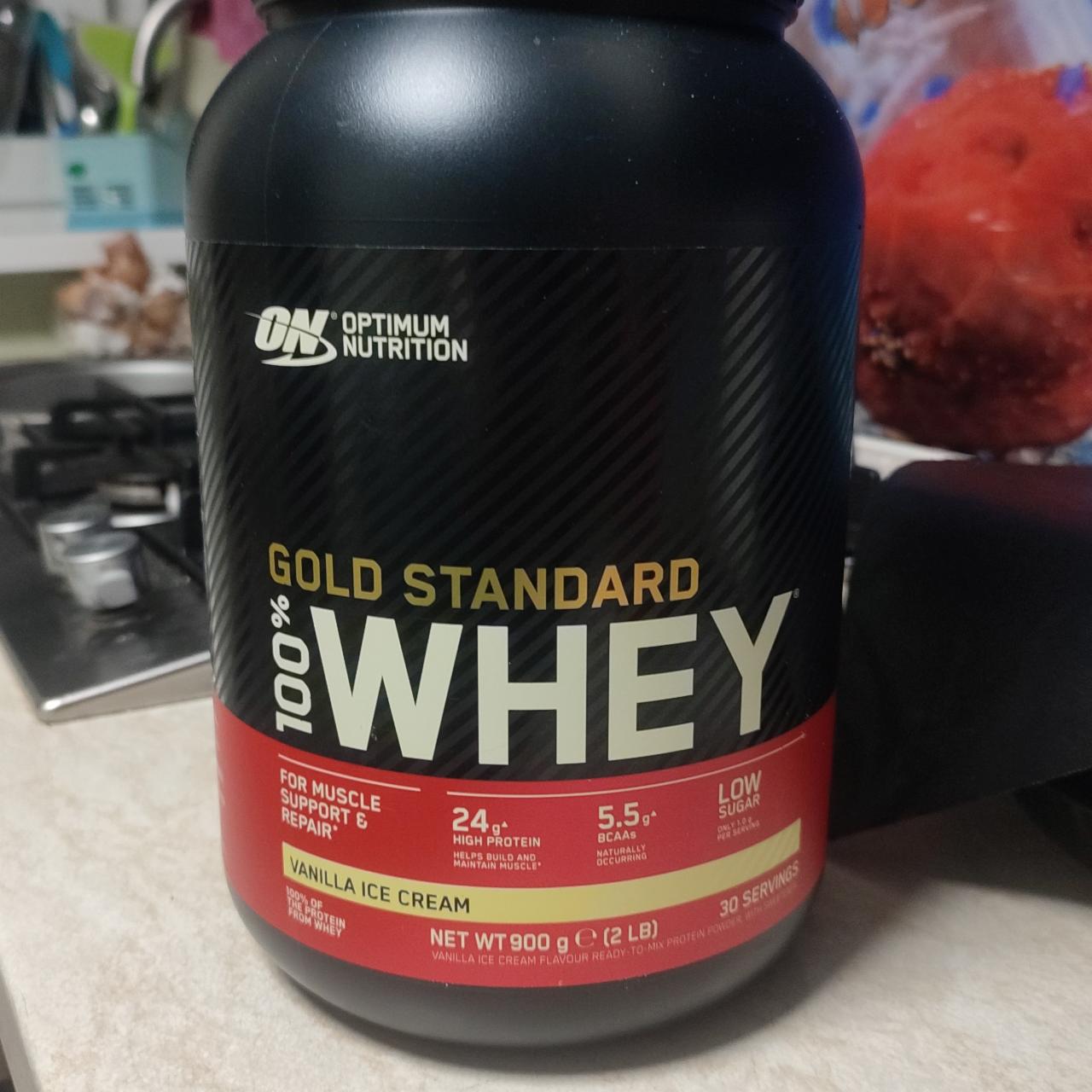 Фото - Протеин 100% со вкусом ванильного мороженого Gold Standard Optimum Nutrition