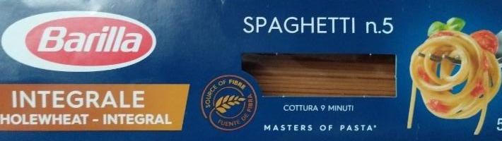 Фото - Спагетти из цельной пшеницы №5 Spaghetti Barilla