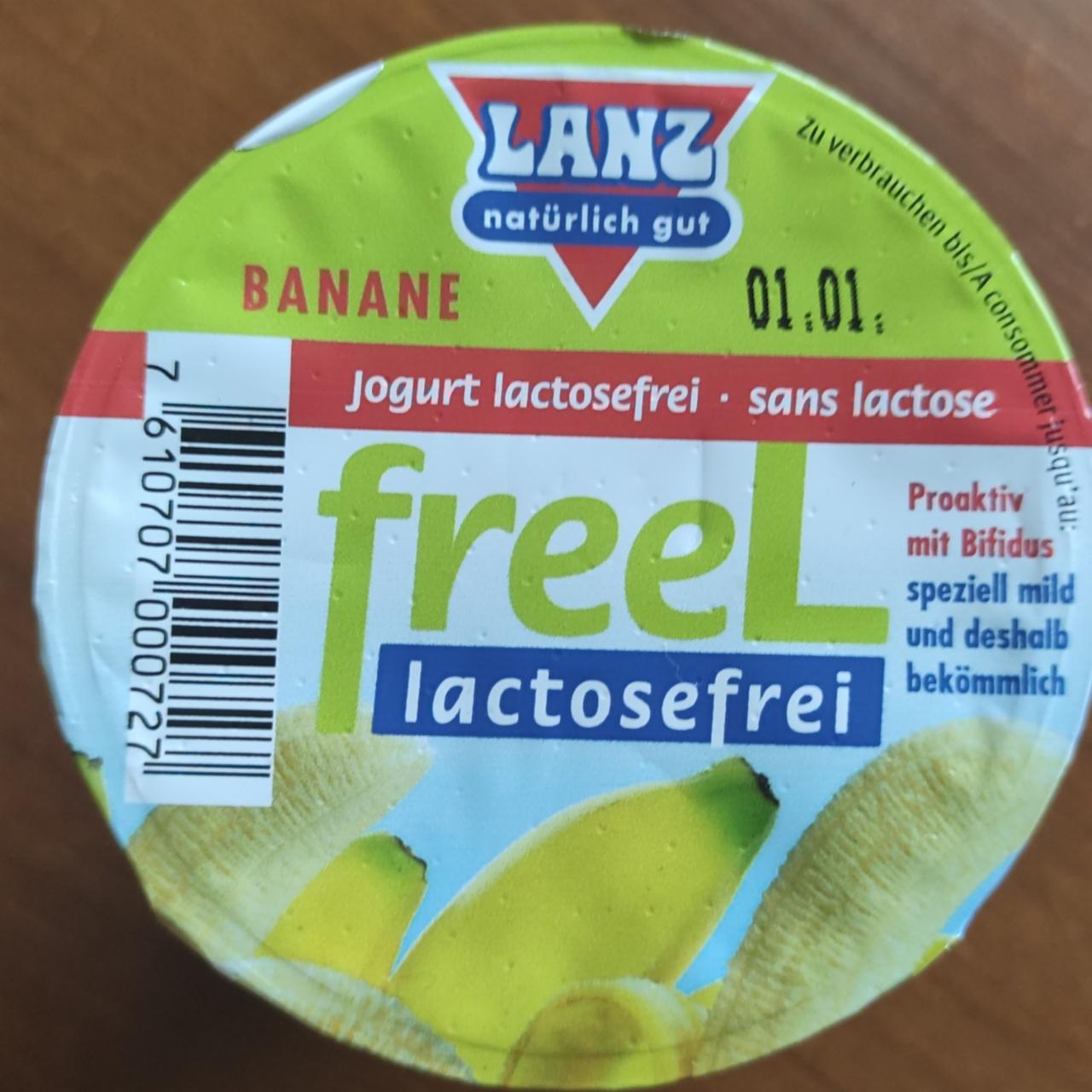 Фото - Йогурт со вкусом банана без лактозы LANZ