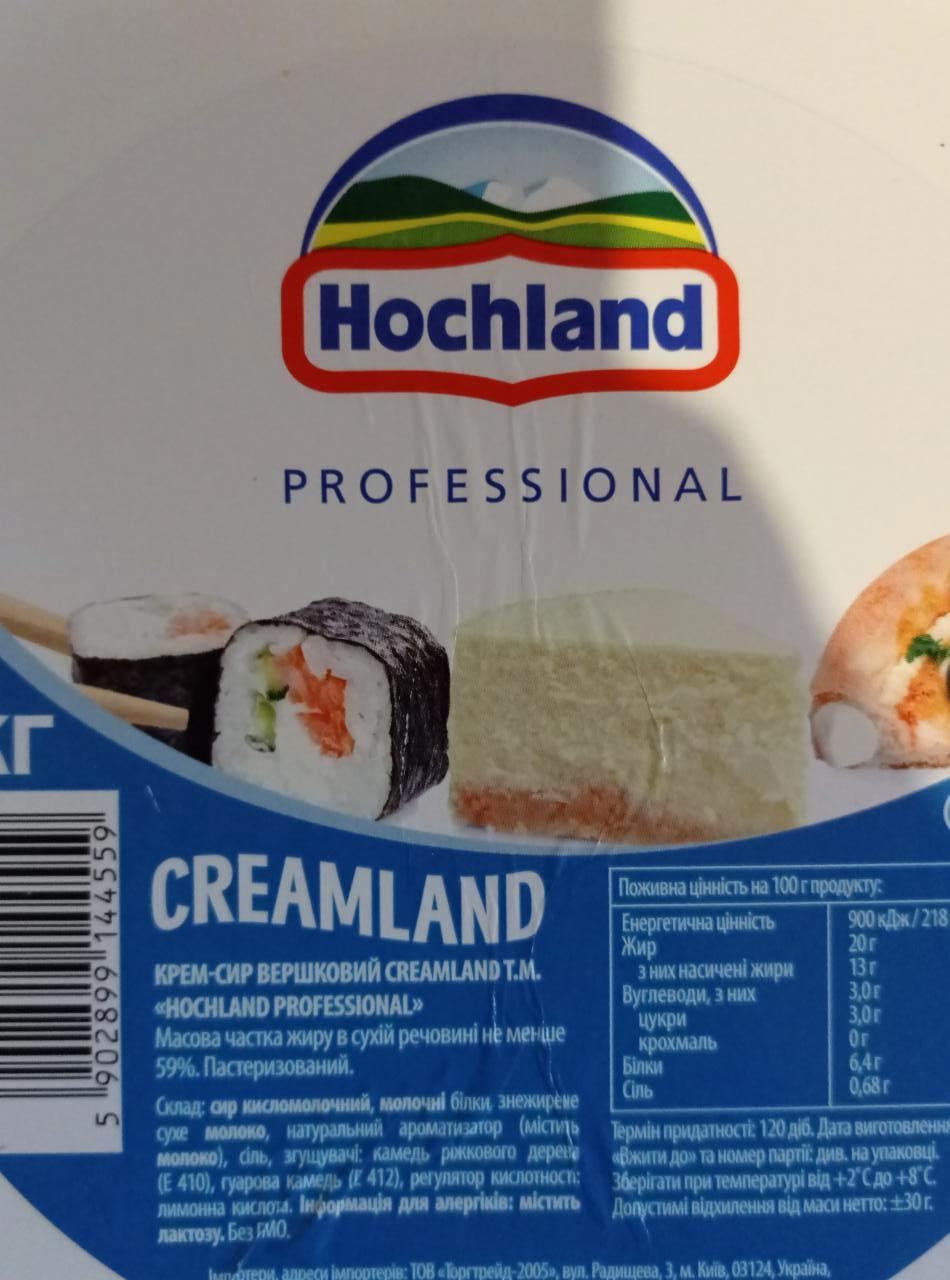 Фото - Крем-сыр сливочный Creamland Professional Hochland