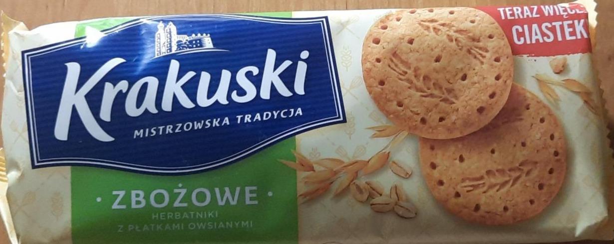 Фото - Печенье с отрубями зерновое herbatniki zbożowe Krakuski