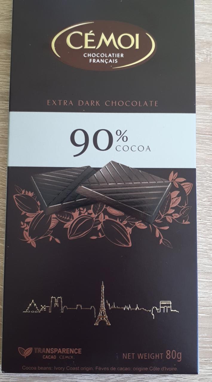 Фото - экстра темный шоколад 90% Cémoi