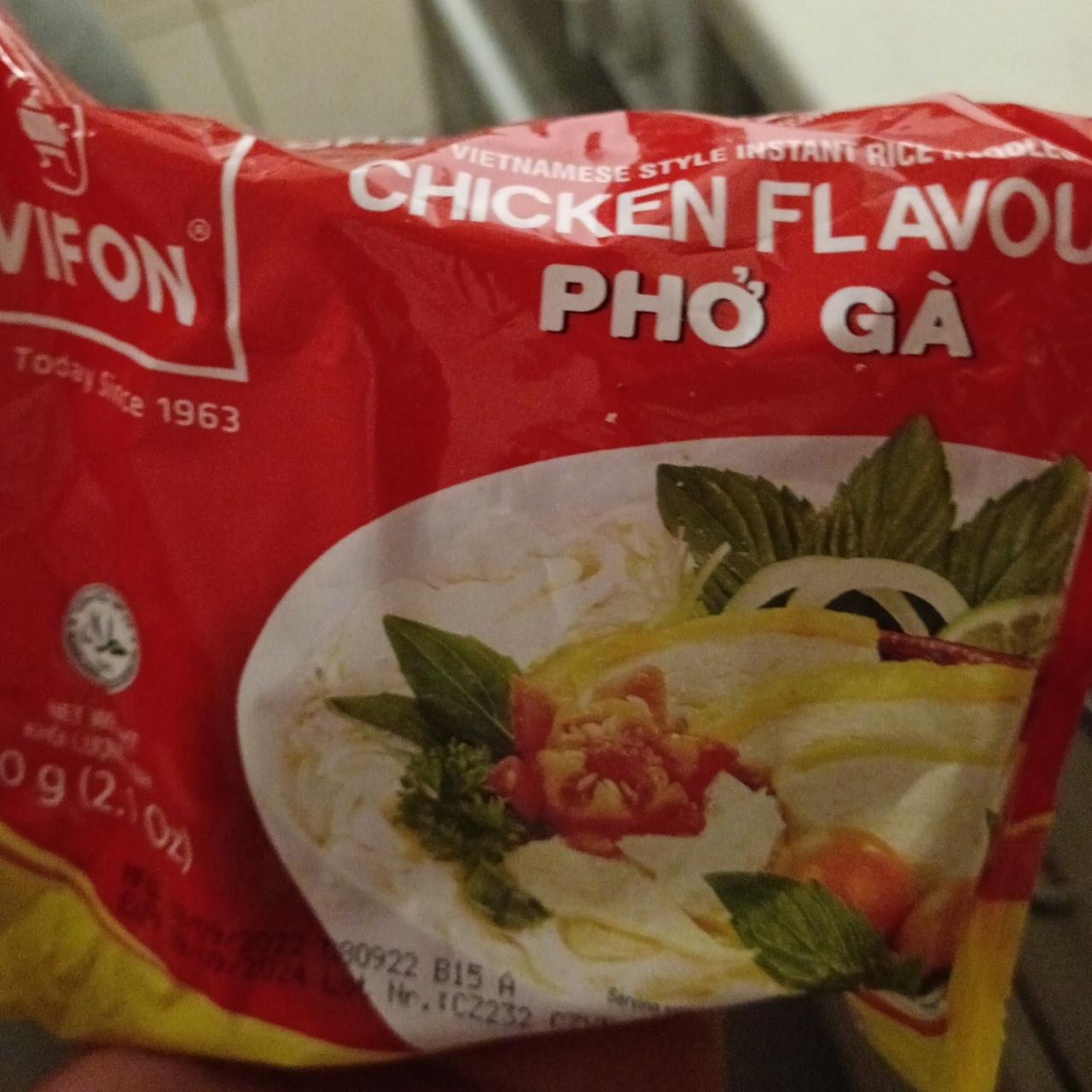 Фото - Лапша быстрого приготовления рисовая Pho Ga со вкусом курицы Vifon