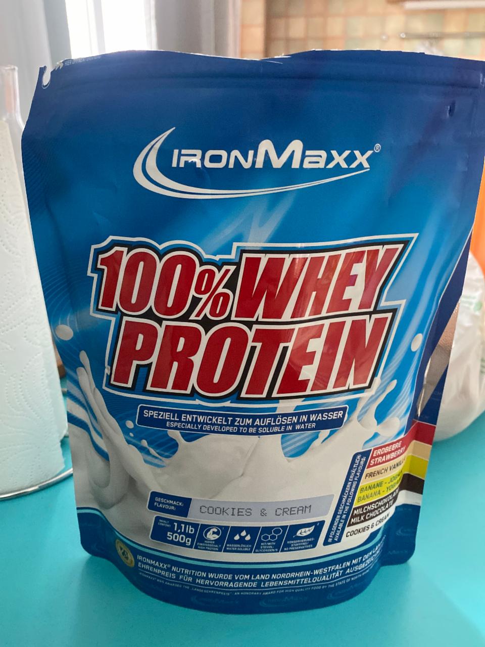 Фото - Протеин 100% Whey Protein Cookies & Cream IronMaxx