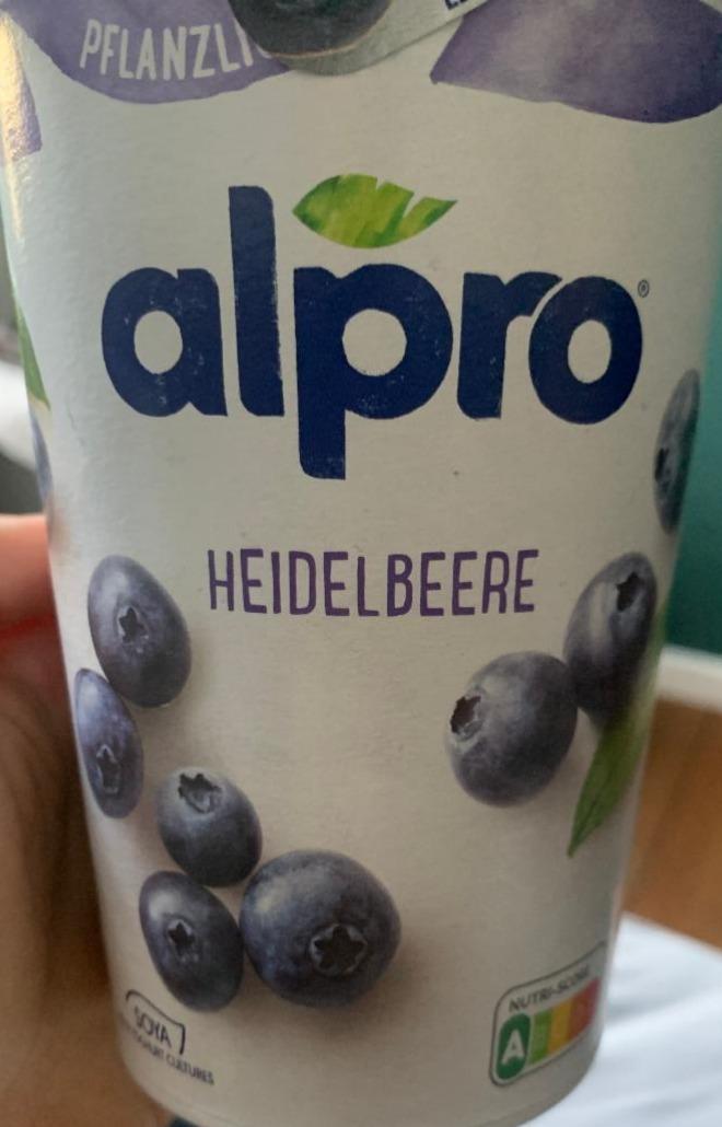 Фото - Йогурт греческий с высоким содержанием протеина черника Alpro