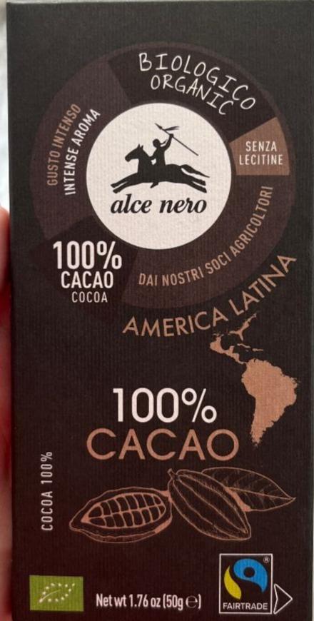 Фото - Черный шоколад 100% Alce nero