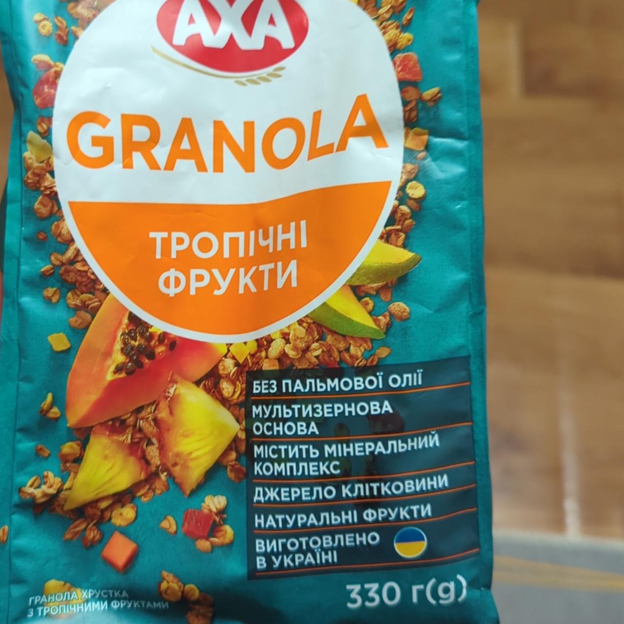 Фото - Гранола хрустящая тропические фрукты Granola Axa