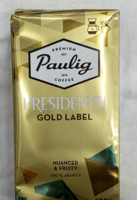 Фото - Кофе зерновой Gold Label Paulig Presidentti