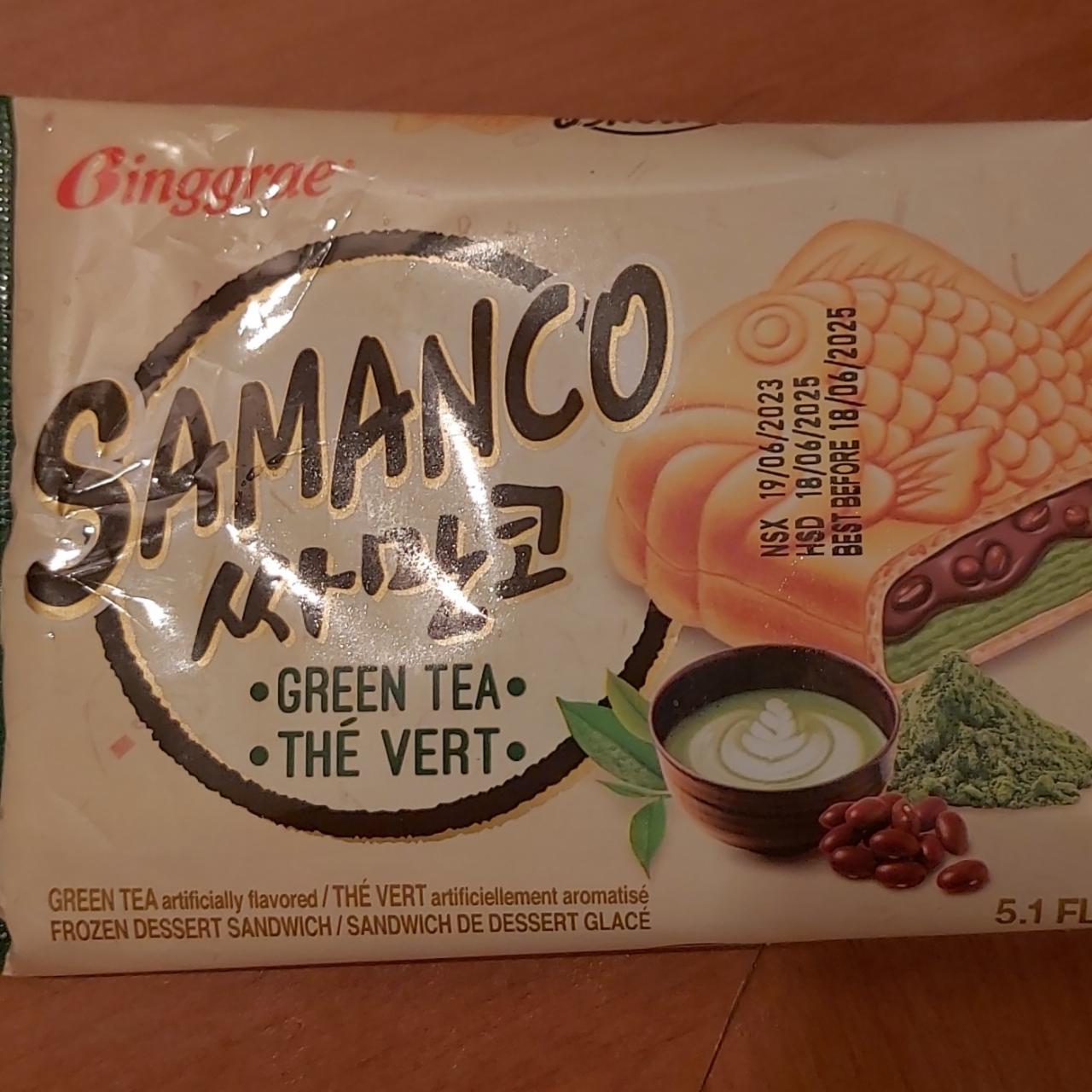 Фото - Samanco Мороженое-сэндвич рыбка зелёный чай Binggrae