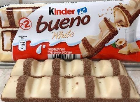 Фото - Вафельные батончики с молочно-ореховой начинкой и белым шоколадом Kinder Bueno White