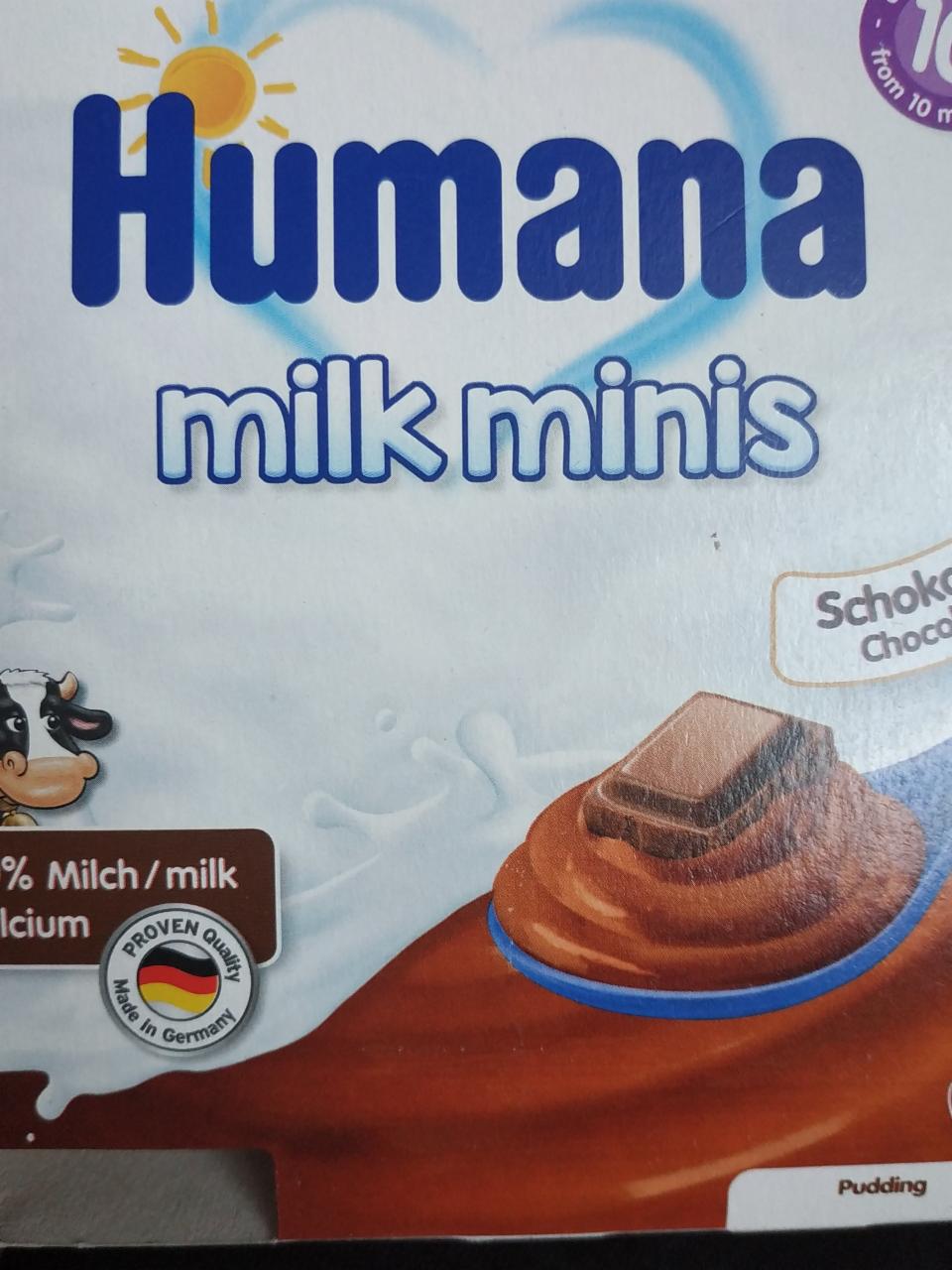Фото - пудинг шоколадный milk minis Humana