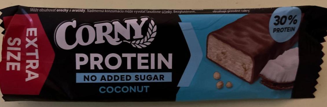 Фото - Батончик протеиновый 30% в молочном шоколаде кокосовый без сахара Protein Bar Coconut Corny