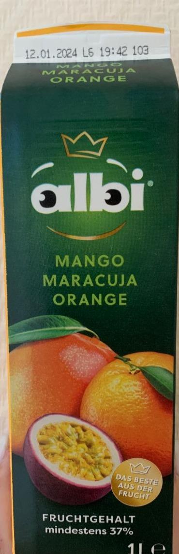 Фото - Напиток фруктовый манго-маракуйя-апельсин Albi