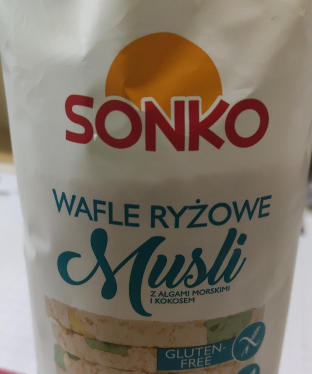 Фото - Хлебцы рисовые с морскими водорослями и кокосом Wafle Ryzowe Musli Sonko