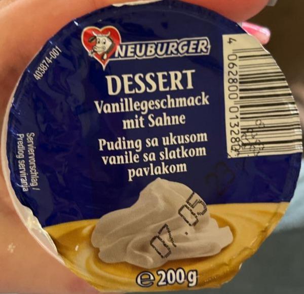 Фото - Dessert vanillegeschmack mit Sahne Neuburger
