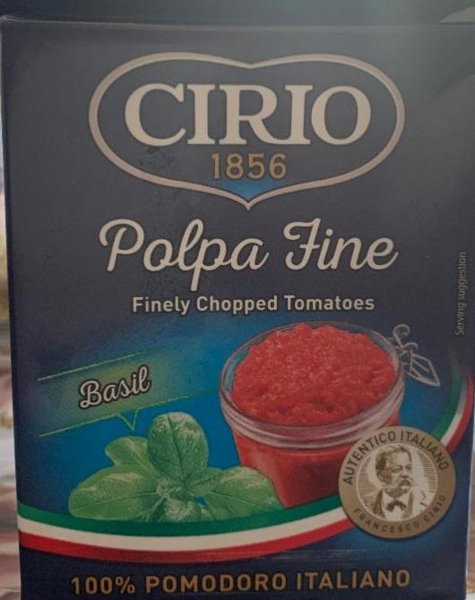 Фото - томаты резанные очищенные в томатном соке с базиликом Cirio
