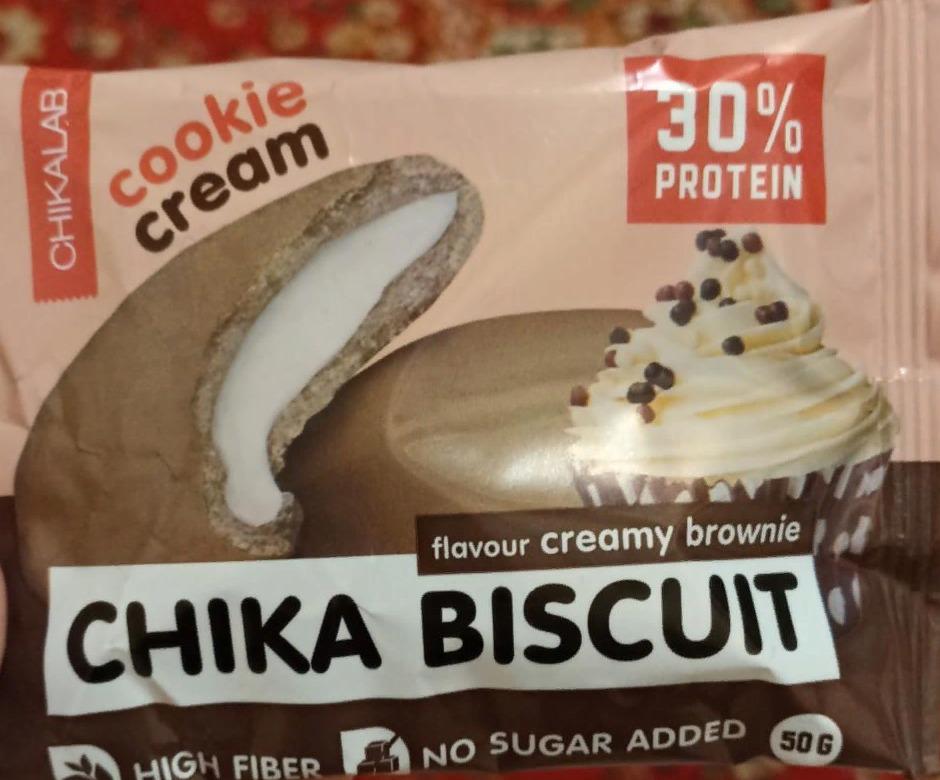 Фото - Протеиновое печенье сливочный брауни Chika biscuit flavour creamy brownie Chikalab