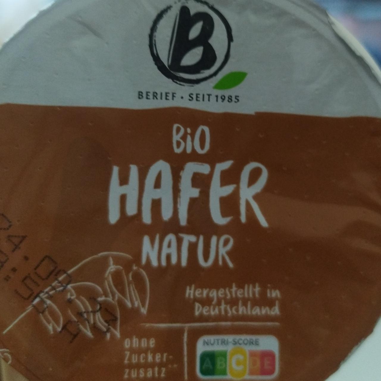 Фото - йогурт овсяный натуральный bio hafer natur Berief
