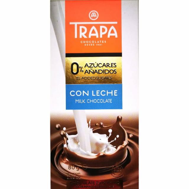 Фото - Шоколад молочный без сахара Milk Chocolate Trapa