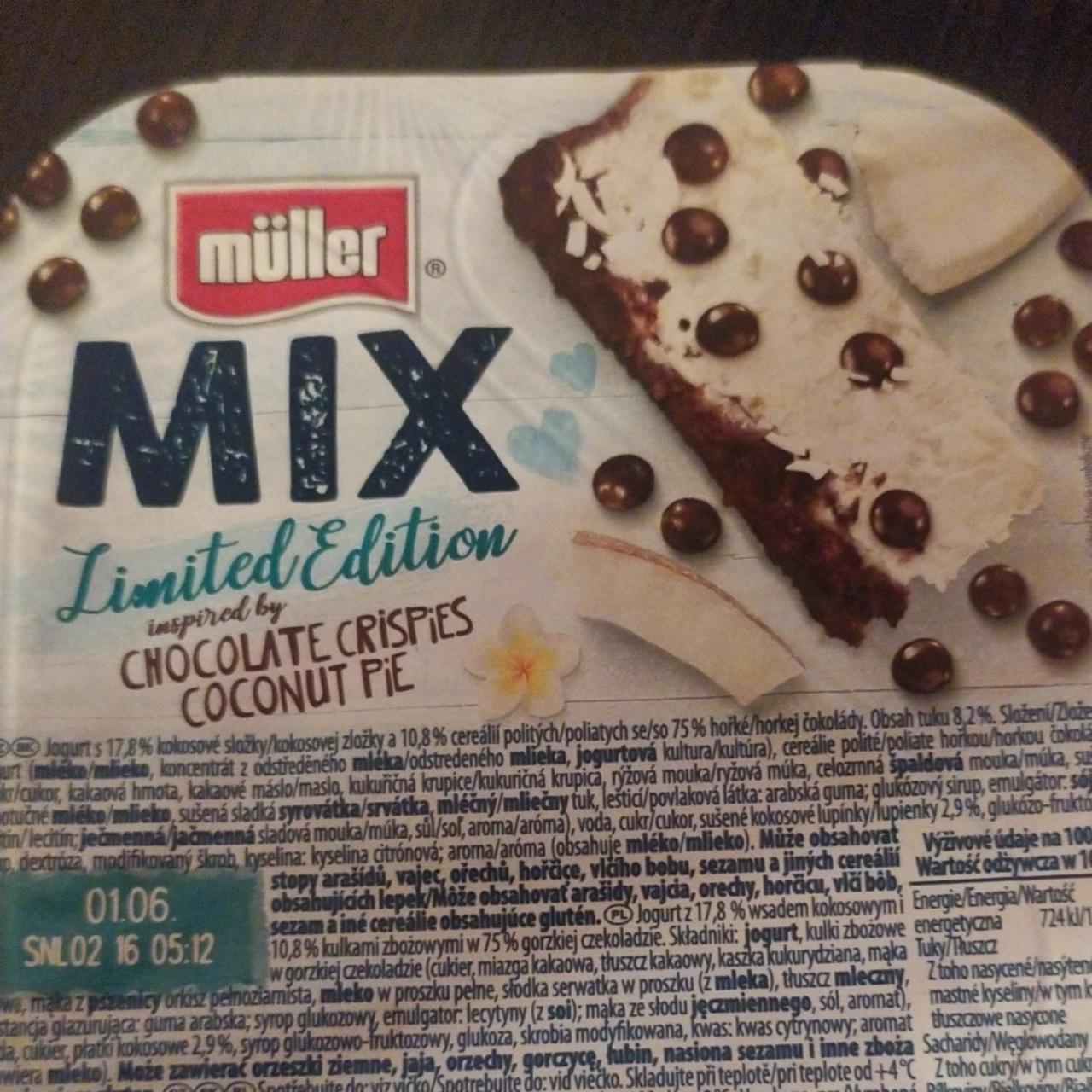 Фото - йогурт с наполнителем шоколадные шарики вкус кокосового пирога Muller