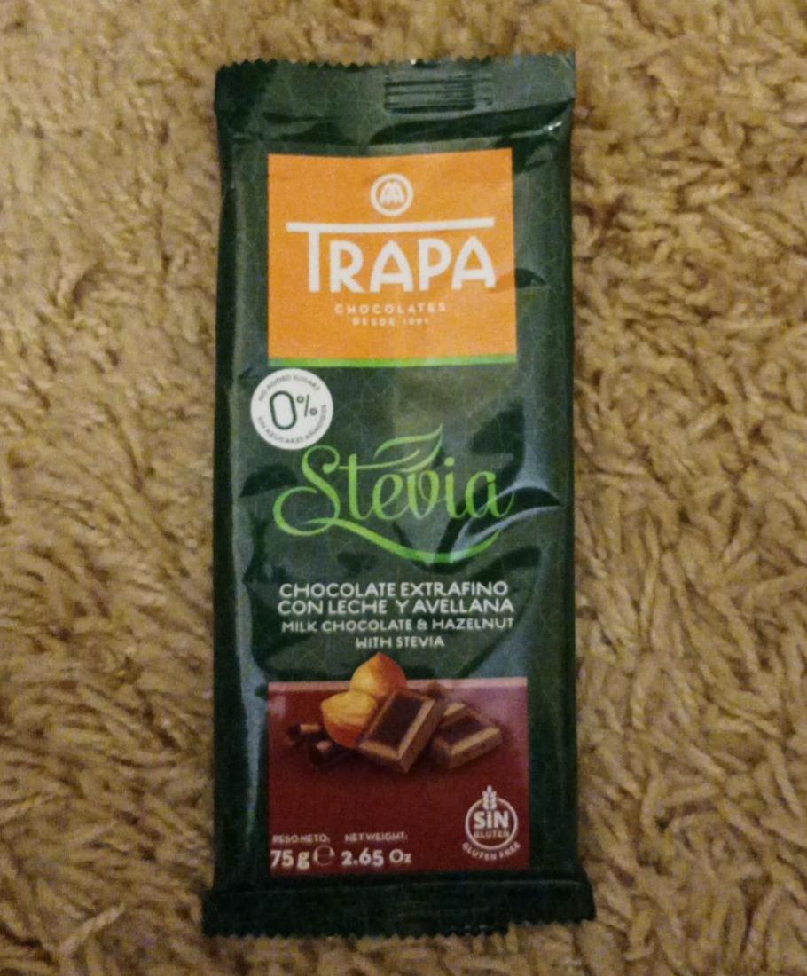 Фото - Шоколад с лесными орехами и стевией без сахара Hazelnut Stevia Trapa