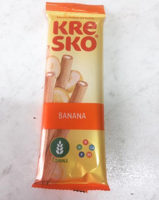 Фото - Трубочки хрустящие со вкусом банана Kresko АВК