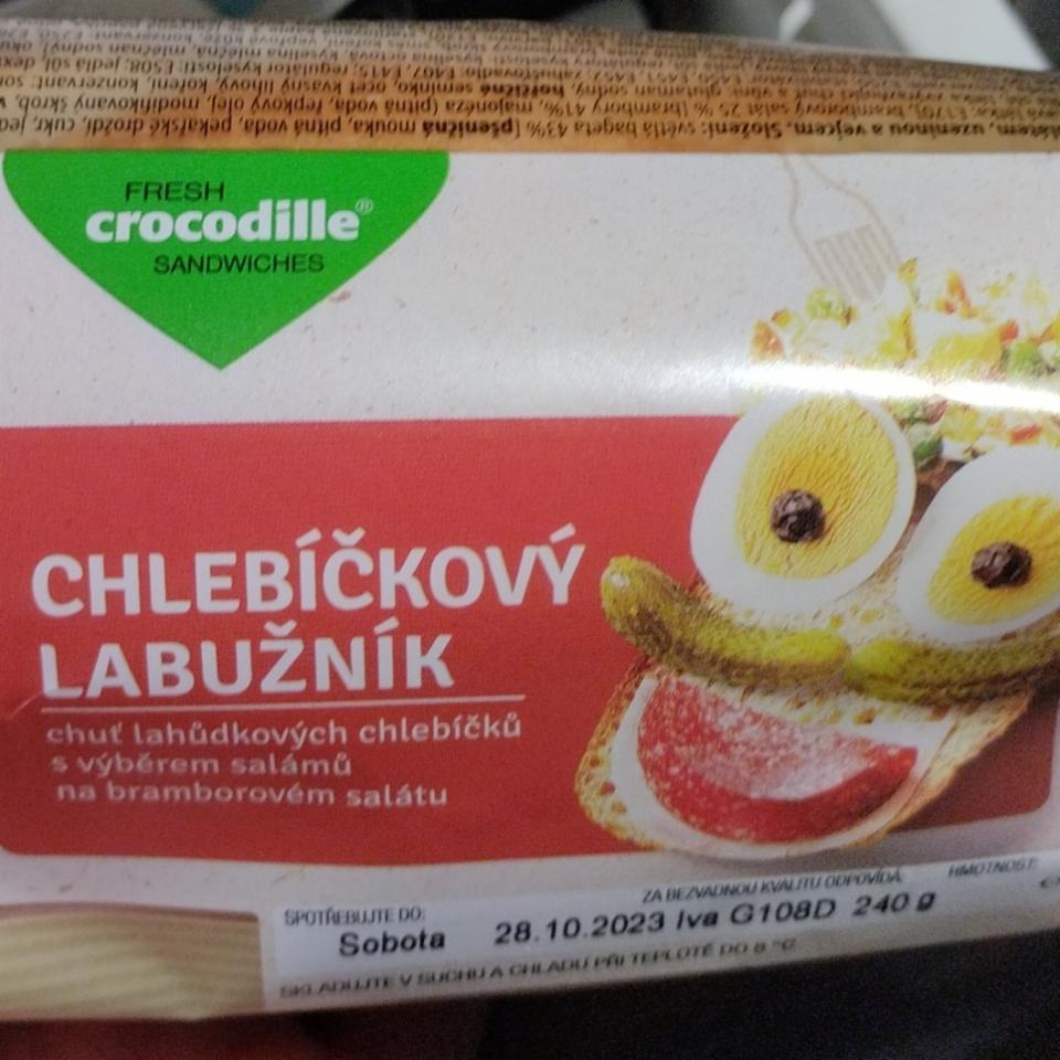 Фото - багет chlebíčkový labužník с колбасой на картофельном салате Crocodile