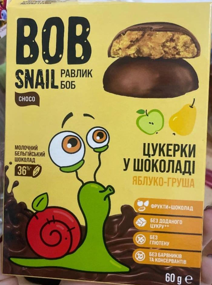 Фото - Конфеты яблочно-грушевые в молочном шоколаде Bob Snail улитка Боб