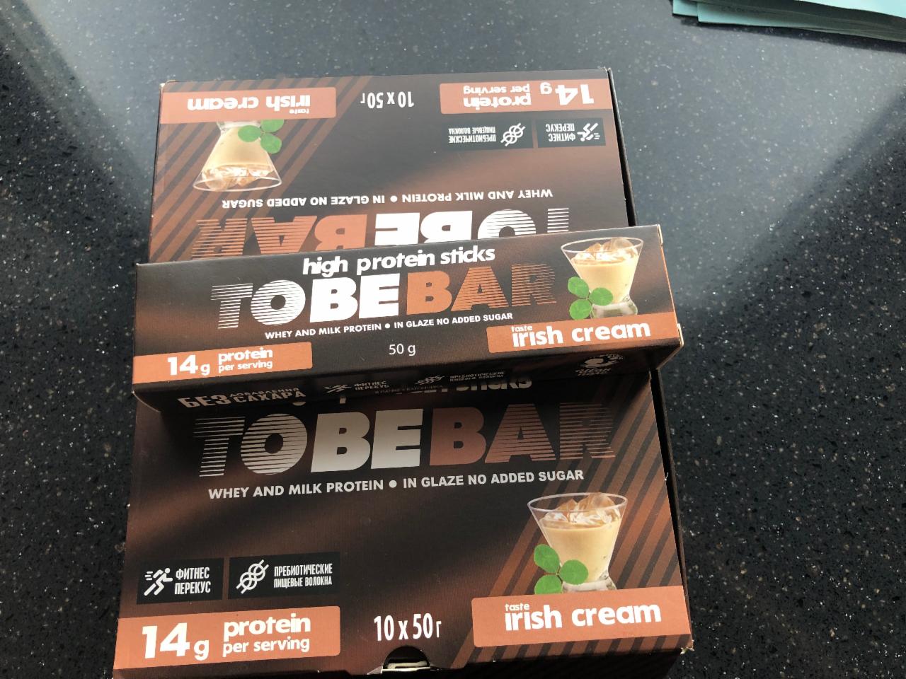 Фото - Батончик со вкусом ирландский крем high protein sticks Irish cream Tobebar