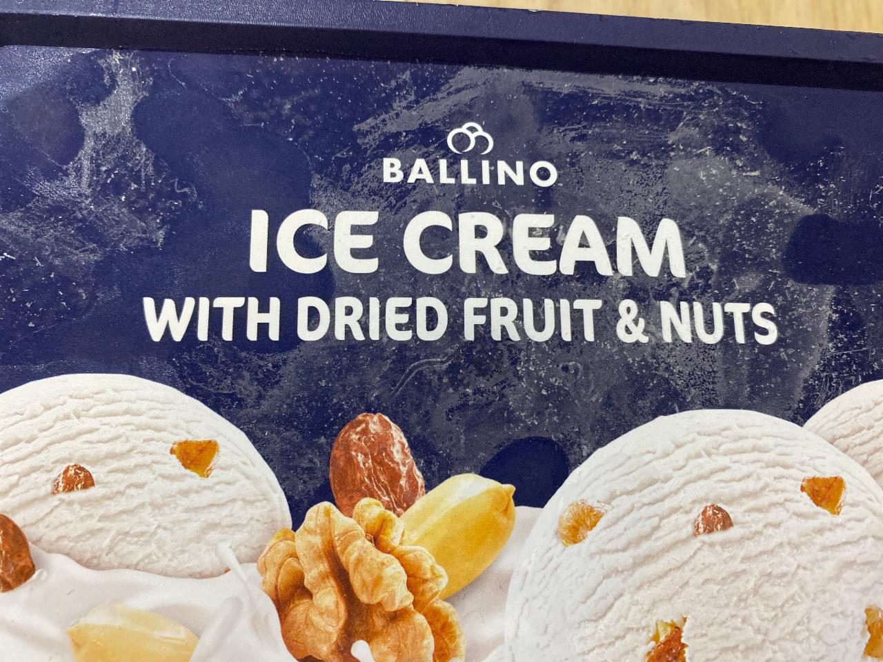 Фото - Ice cream with dried fruit&nuts Ballino