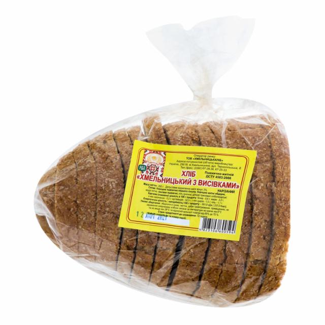 Фото - Хлеб половинка в нарезке Хмельницкий с отрубями Формула смаку
