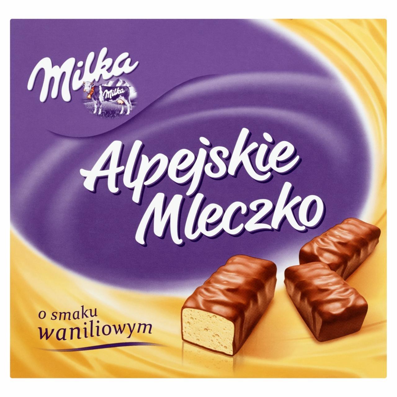 Фото - конфеты Альпийское молочко в шоколадной глазури alpiejski mleczko Milka